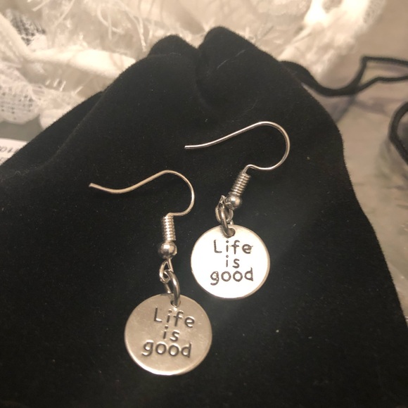 Ages Jewelry - Life is Good!!! silver fish hook earrings 😎💕